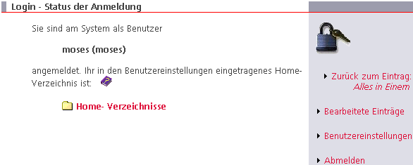 Begrüßungsseite