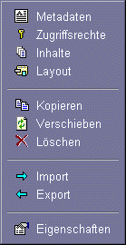 Popup-Menü: Eintrag