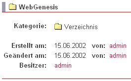 Eigenschaften eines Eintrags