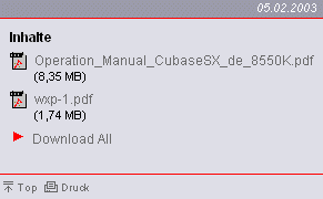 Inhalte im Layout