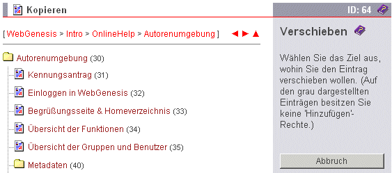 Verschieben