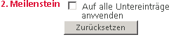 Meilenstein zurücksetzen