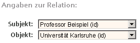 Relation Metadaten Angaben